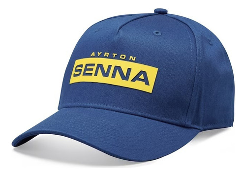 Gorra Ayrton Senna F1 - Azul Con Logo Amarillo