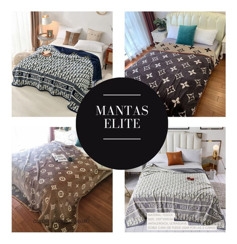 01 Manta Premium De Lujo A1 Reversible Elegante Importada