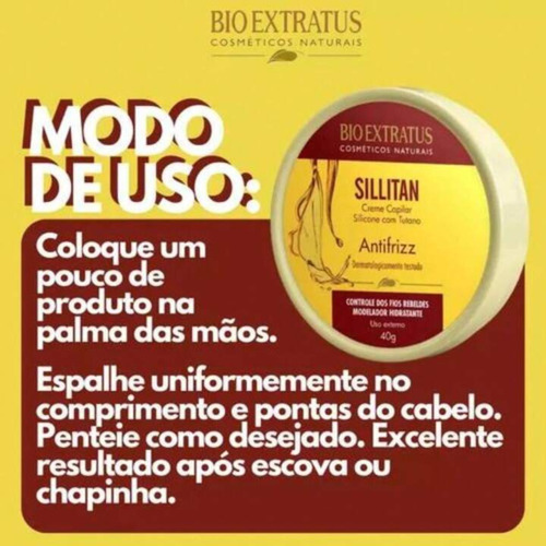 Pomada Anti-frizz Modeladora Bio Extratus Sillitam 40g