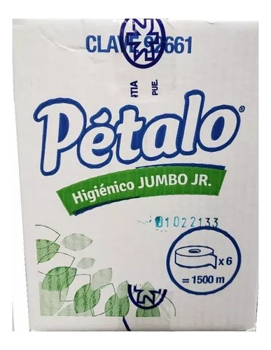 Papel Higienico Petalo Jumbo 6 Rollos De 250 Mt C/u 
