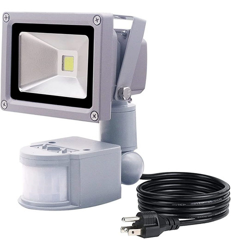 Hannahong 10w Led Motion Sensor Flood Light Plug In, Lámpara