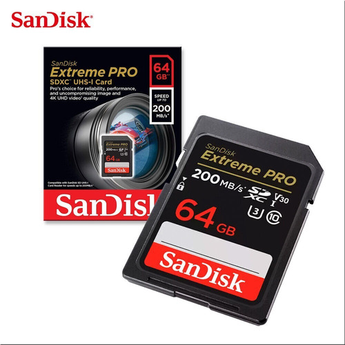 Cartão De Memória Sd Sandisk Extreme Pro 64gb 170mb/s