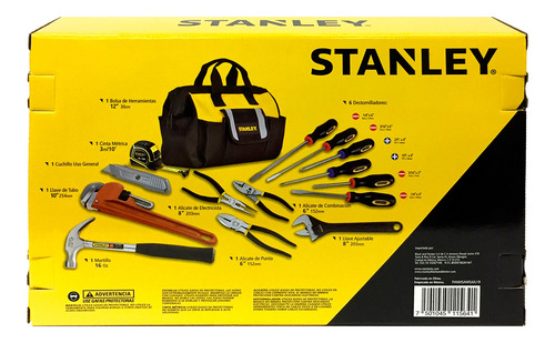 Imagen 4 de 5 de Juego 14 Herramientas Manuales + Bolsa Stanley Pamxsamsjul19