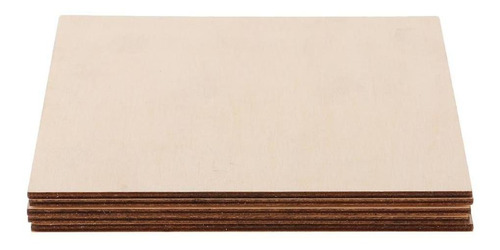 Letrero De Madera En Blanco 5 Piezas 120x120 Mm