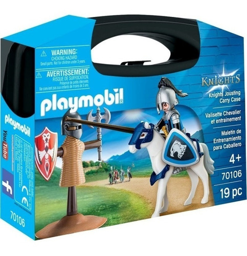 Playmobil 70106 Maletin Knights Entrenamiento De Caballero 