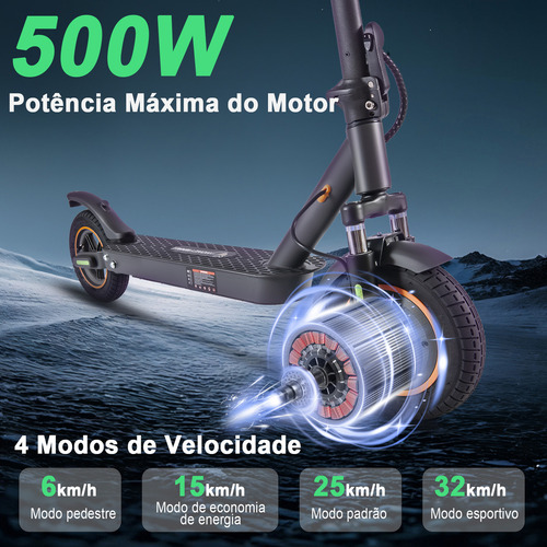 Honeywhale M2 Max-b Patinete Elétrico Dobrável Para Adultos Com Banco, 500w Scooter Elétrica, 32 Km/h Velocidade Máxima, 32km Autonomia Máxima, Patinete Juvenil Com Aplicativo Bluetooth 36v 10ah)