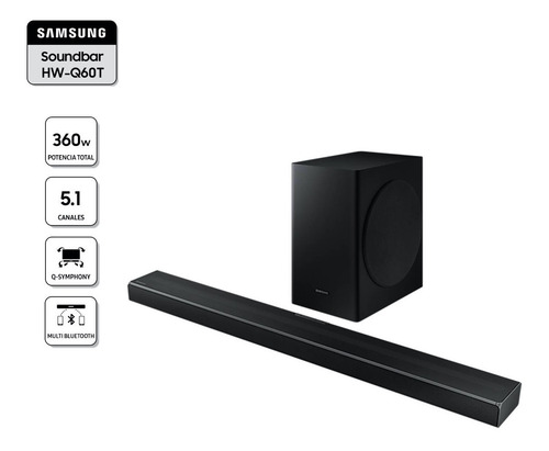 Soundbar Samsung Con Subwoofer 360w 5.1ch Bluetooth Q60t