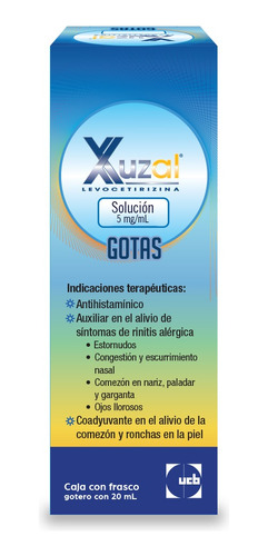 Xuzal 5 Mg 1 Frasco Gotas 20 Ml Levocetirizina