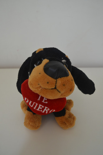 Peluche Perro Te Quiero Corazon Negro (Usado)