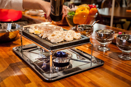 Imagem 4 de 4 de Rechaud Vicenza Com Pedra Sabão ( Fondue Na Pedra )