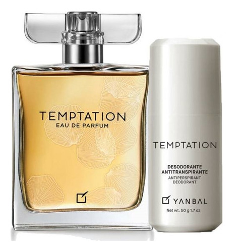 Temptation Perfume Mujer 50ml, Roll On Bolsa Regalo Yanbal