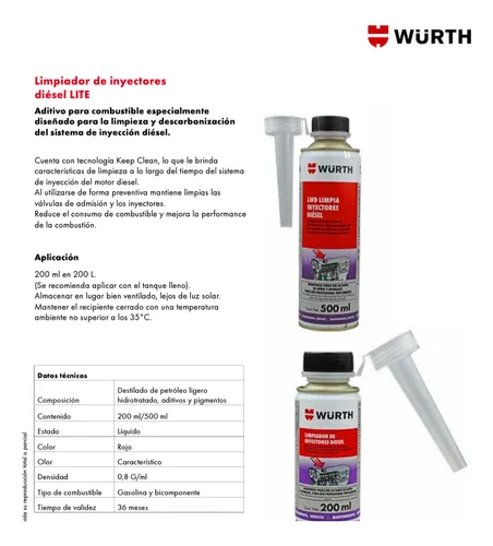 Limpiador De Sistema Diesel Lwd 500 Ml Wurth