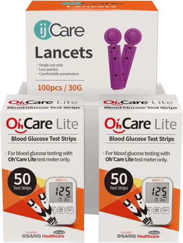 Ohcare Lite Blood Sugar Testing Monitor  Glucose Test Strips