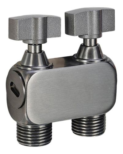 1in 2 Out Double Control Valve Washing Machine Kit Gris