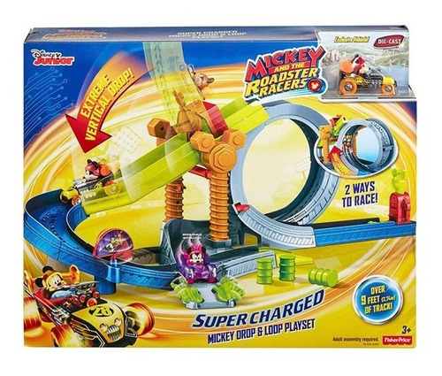 Fisher Price Mickey Roadster Racers Super Charged Pistas 