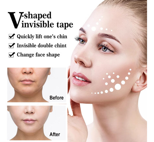 Cinta De Estiramiento Facial Instantánea J Face Lift Tape, D