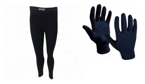 Combo Conjunto Térmico Adulto!!! Calza + Guantes (s)