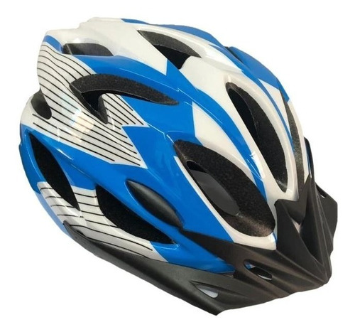 Capacete Stn Adulto R10 Azul E Branco