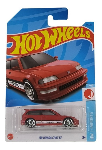 Hot Wheels 2023 90 Honda Civic Ef 96/250 Hw J-imports  7/10