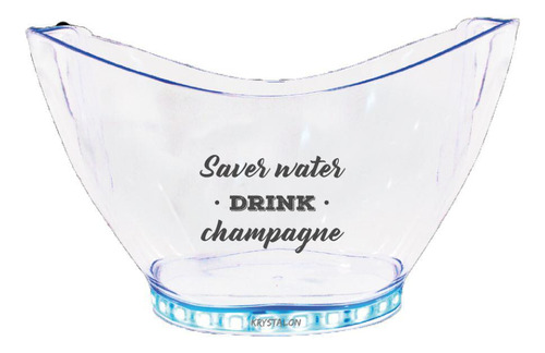 Champanheira Com Led Personalizada Save Water - Krystalon