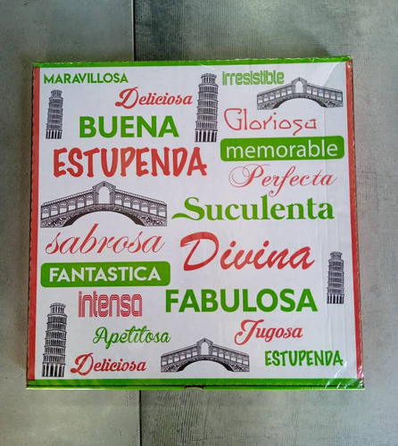 Cajas Para Pizza Con Diseño 33x33 Cms Por Bulto 