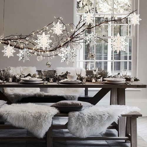 Decoraciones Navideñas De Copos De Nieve En 3d, 18 Piezas, I