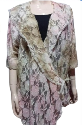 Saco Fiesta Casaca Kimono Encaje Strech 4xl Grande Especial