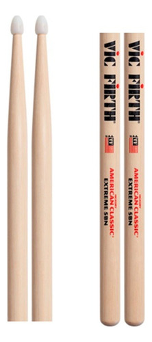 Vic Firth X5bn Baquetas 5b Punta De Nylon Para Batería Color Natural