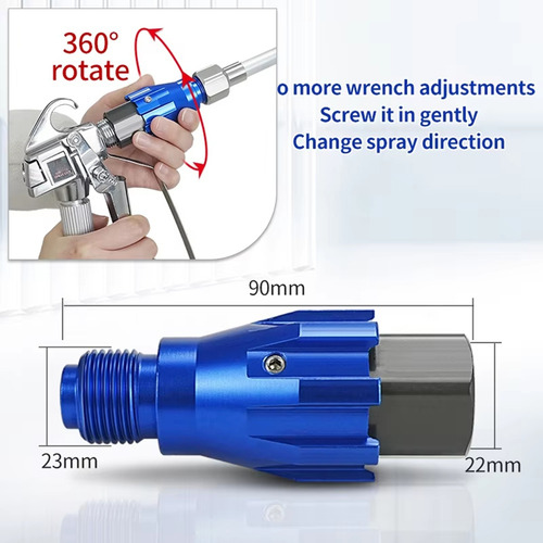 Pulverizador De Tinta Sem Ar, Ventilador, Rotação De 360 Gra