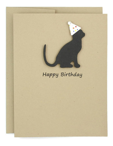 Tarjeta De Cumpleaños De Gato Negro | Tarjeta De Felic...