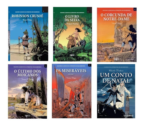 Grandes Clássicos Em Quadrinhos - Kit C/ 6 Livros | Parcelamento sem juros Grandes Clássicos Em Quadrinhos - Kit C/ 6 Livros | Parcelamento sem juros