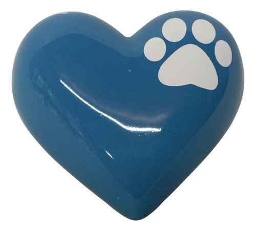 Urna Funeraria Ceniza (mascota, Etc.) Corazón Azul