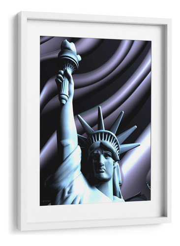 Cuadro Enmarcado Blanco Con Marialuisa Liberty 60x80, Caperh