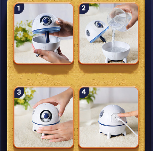 Humidificador difusor Boneco Astronauta Galaxy, color blanco