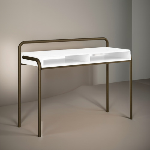 Escritorio Connect Blanco Oro Envejecido