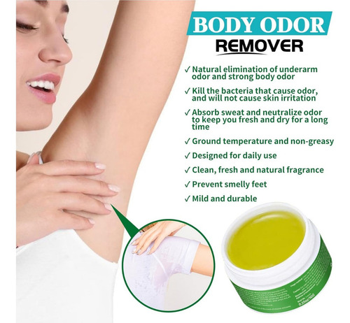 . Crema Desodorante Portátil Para Axilas, Reduce Sudor Y