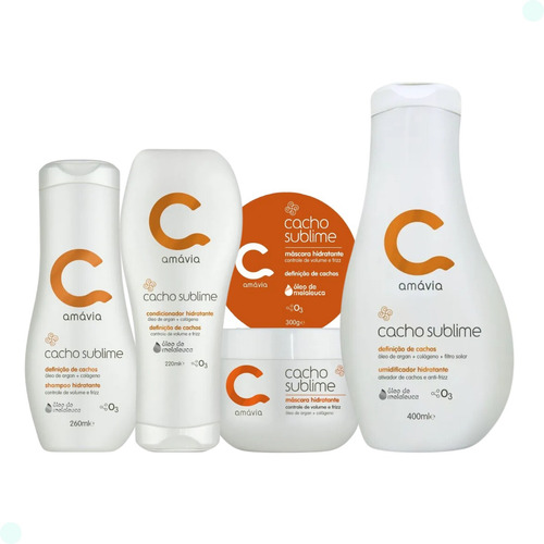 Kit Cacho Sublime Amavia - Hidratação E Definição De Cachos