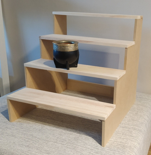 Imagen 1 de 10 de Exhibidor Para Mates 4 Niveles Madera Y Mdf Varias Medidas