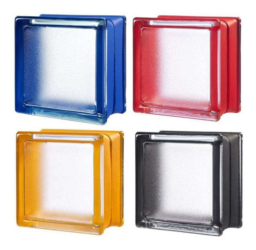Ladrillo Vidrio Bloque Mini Esmerilado 14,6 X 14,6cm Colores