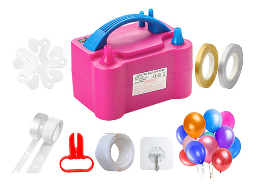 Bomba Sopladora De Globos Con Clips Decorativos Para Inflado