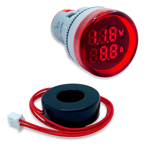 comprar Medidor Tensão E Corrente Voltímetro Amperímetro 22mm 100a