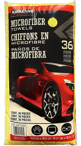 Imagen 4 de 11 de 36 Piezas De Toallas, Paños De Microfibra Absorbentes 40.6cm Color Amarillo