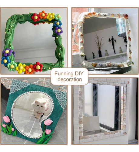 Espejos De 4pcs Inastillable Pared Conjunto Acrílico Vinilos Viene Cuadrado Hogar Decorativos Para Con Autoadhesivos, Seguro Para Niños Espejo De Dormitorio,sobre La Puerta, Para Recámara 20*20cm