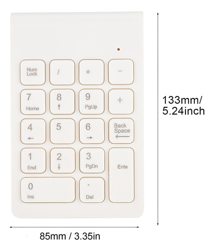 Mini Teclado Numérico Sem Fio Usb 2.4g Ergonômico