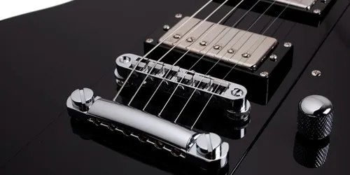 Guitarra Eléctrica Schecter Robert Smith Ultracure The Cure Color Perla Negra Orientación De La Mano Diestro