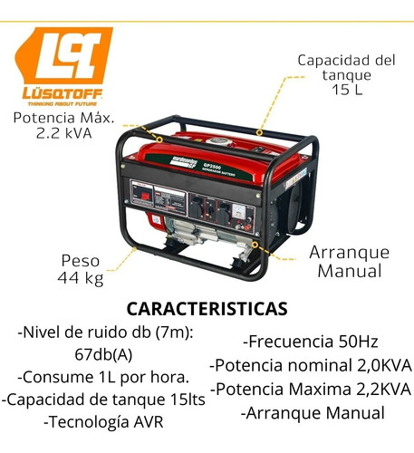 Grupo Electrogeno Generador Electrico Naftero 2500w Gp2500