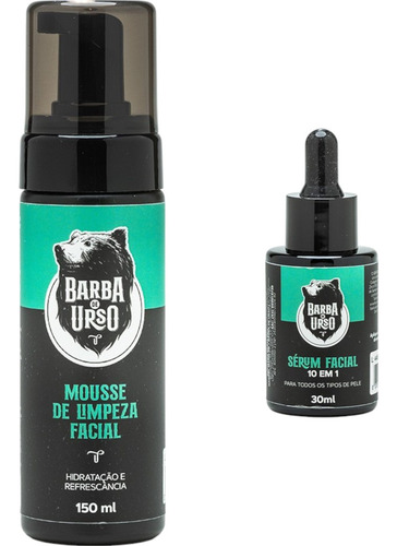 Kit Serum E Mousse Facial Barba De Urso Tipo De Pele Todo Tipo De Pele