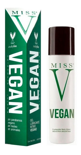 Gel Lubricante Intimo Vegano 100% Natural Sin Tacc Miss V