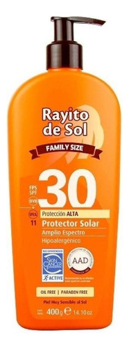 Rayito De Sol Protector Solar Spf 30 Familiar 400g | Sagrin