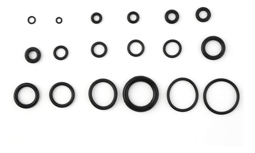 Kit Juego Caja De Orings Sellos Negros 17 Tamaños 222 Piezas